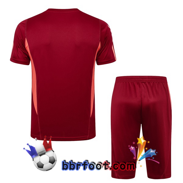 Ensemble Training T-Shirts Manchester United + Shorts Rouge 2024/2025