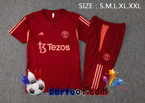 Ensemble Training T-Shirts Manchester United + Shorts Rouge 2024/2025