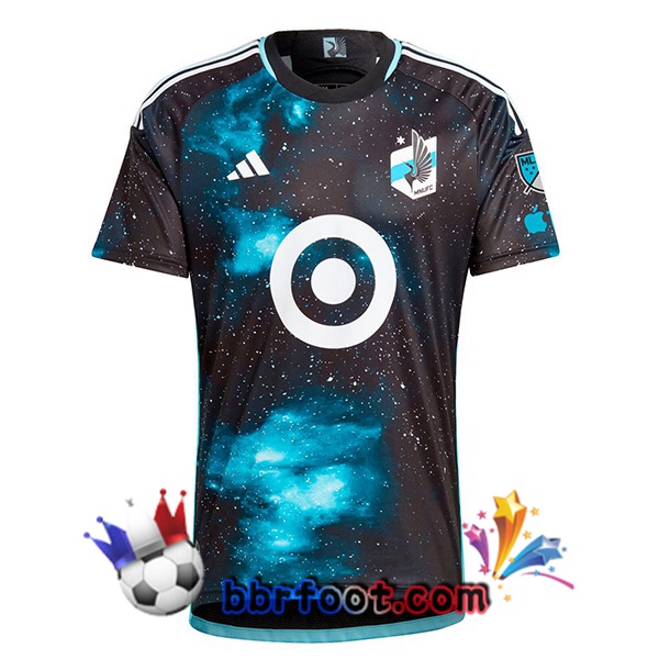 Maillot Foot Minnesota United Domicile Noir Bleu 2024/2025