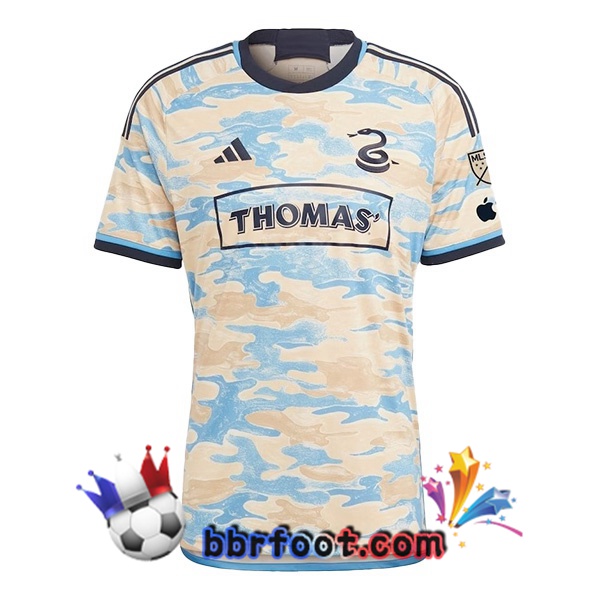 Maillot Foot Philadelphia Union Exterieur Jaune Blanc 2024/2025