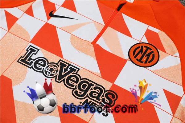 Survetement Foot Inter Milan Blanc Orange 2024/2025