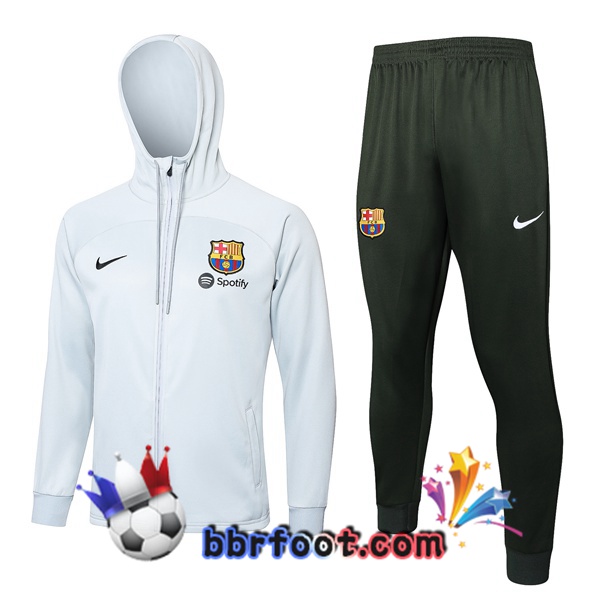 Survetement Foot - Coupe Vent FC Barcelone Blanc 2024/2025