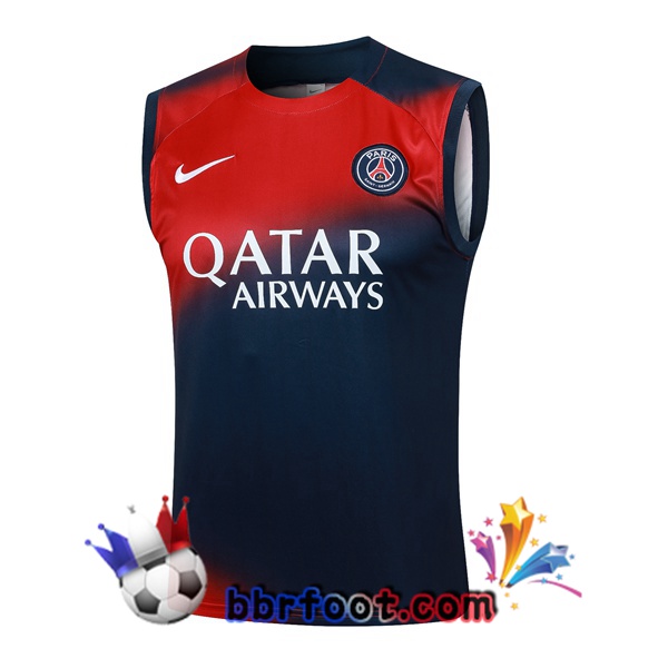 Gilet Foot Paris PSG Bleu Royal Rouge 2024/2025
