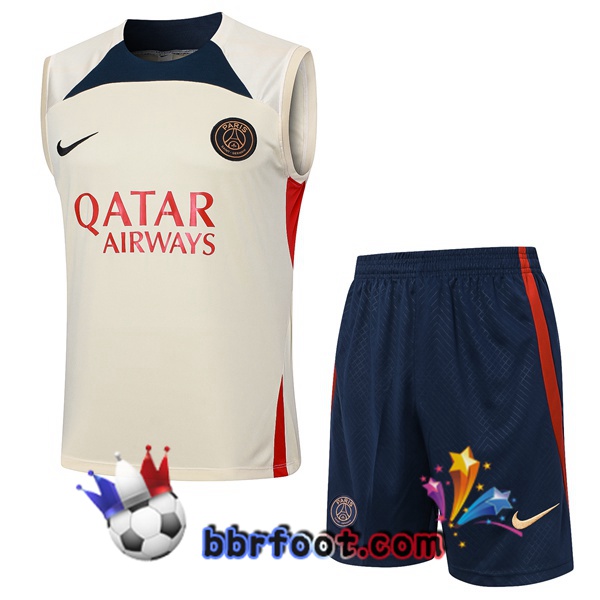 Gilet Foot Paris PSG + Shorts Jaune 2024/2025