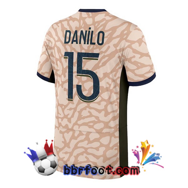Maillot Foot Paris PSG (Danilo 15) Quatrieme Rose 2023/2024