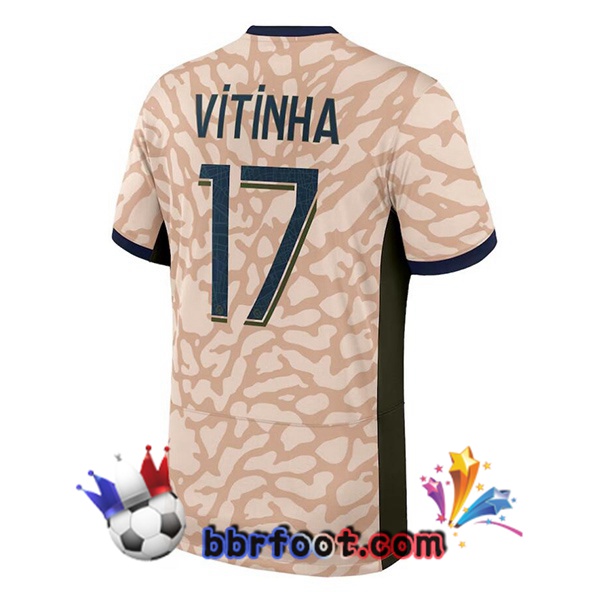 Maillot Foot Paris PSG (Vitinha 17) Quatrieme Rose 2023/2024 Maillot Foot Paris PSG (Vitinha 17) Quatrieme Rose 2023/2024