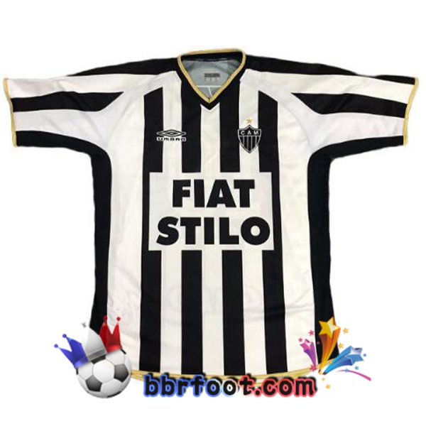 Maillot Foot Atletico Mineiro Retro Domicile Noir Blanc 2003