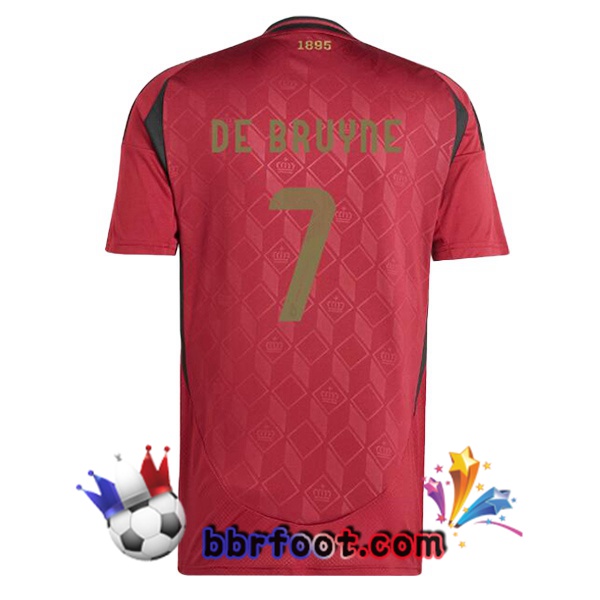 Maillots Equipe De Belgique (DE BRUYNE 7) Domicile Rouge 2024/2025