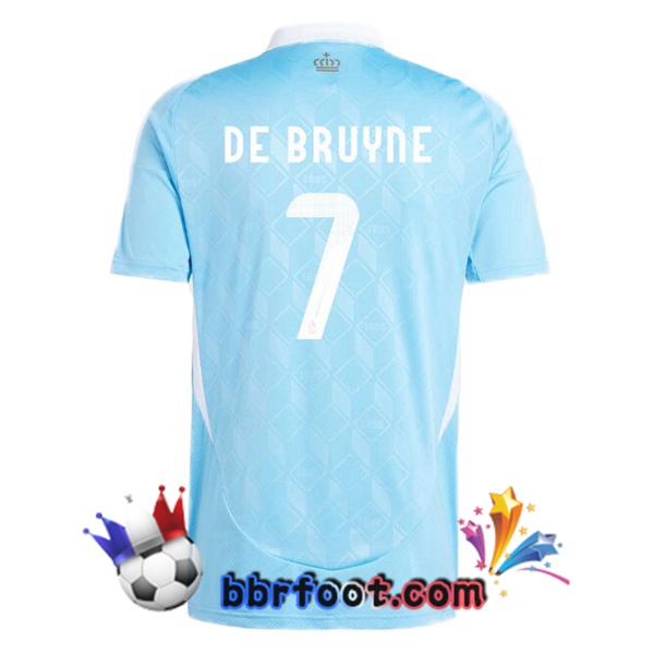 Maillots Equipe De Belgique (DE BRUYNE 7) Exterieur Bleu 2024/2025