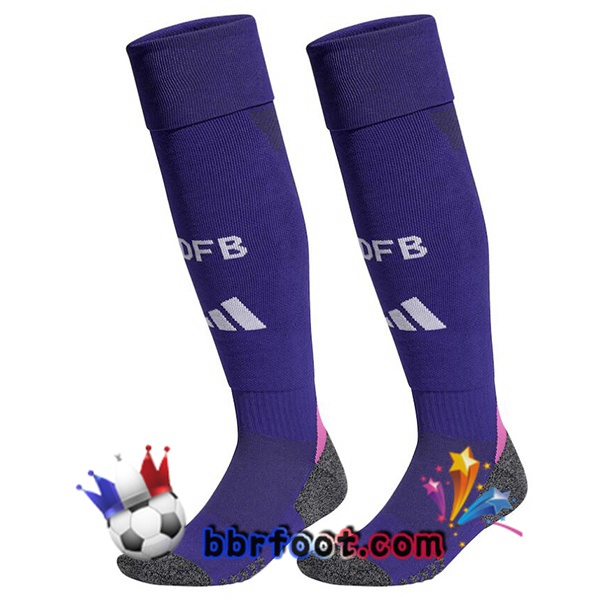 Chaussettes Foot Allemagne Exterieur Pourpre 2024/2025