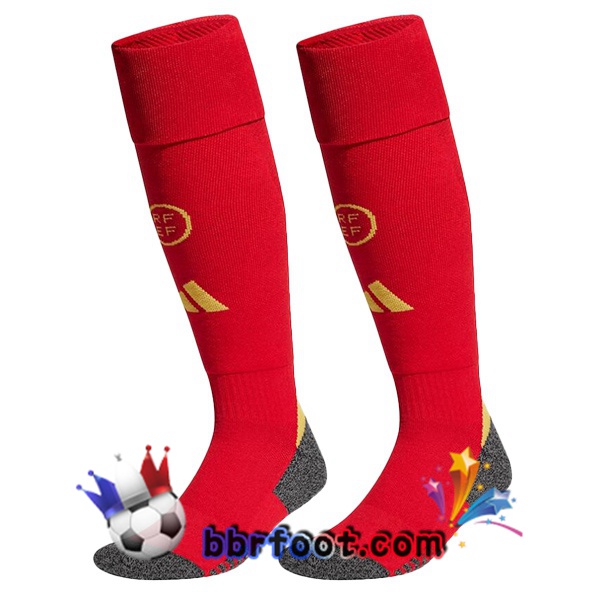 Chaussettes Foot Espagne Domicile Rouge 2024/2025