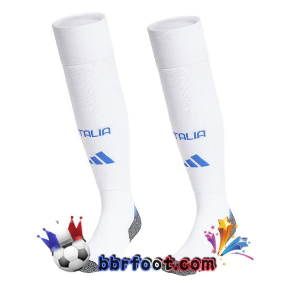 Chaussettes Foot Italie Exterieur Blanc 2024/2025