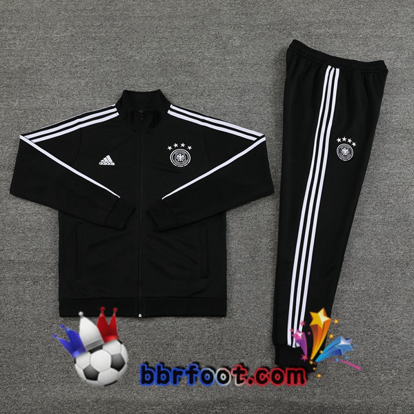 Survetement Foot - Veste Allemagne Noir 2024/2025