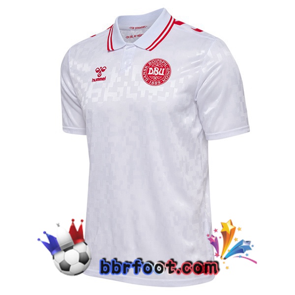 Maillots Equipe De Danemark Exterieur Blanc 2024/2025