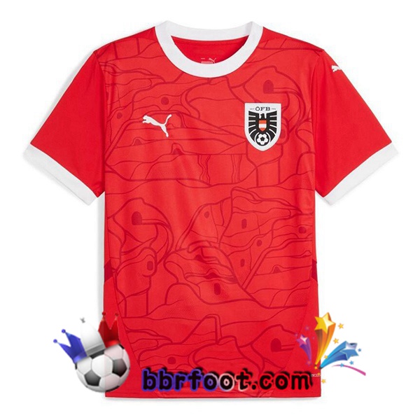 Maillots Equipe De Autriche Domicile Rouge 2024/2025