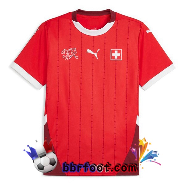 Maillots Equipe De Suisse Domicile Rouge 2024/2025