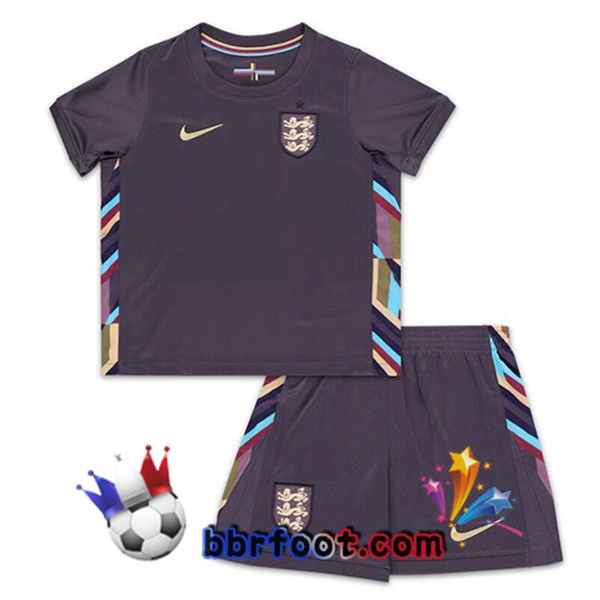 Maillots Equipe De Angleterre Enfant Exterieur Pourpre 2024/2025