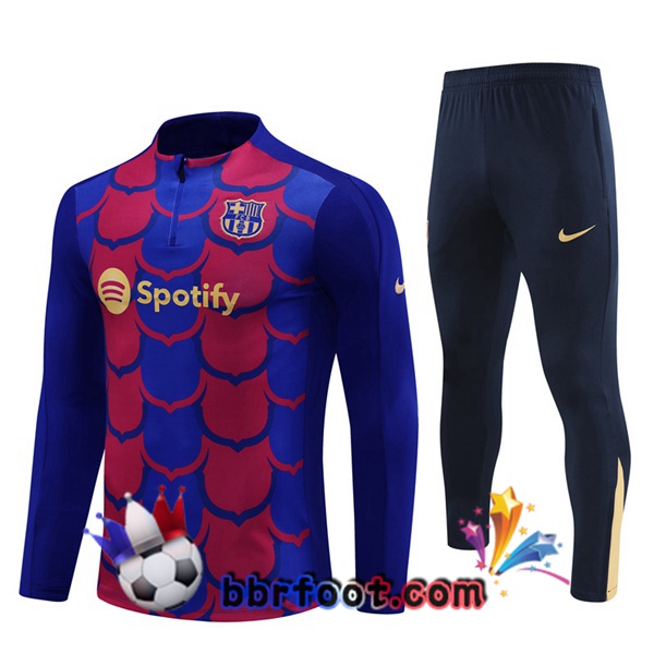 Survetement Foot FC Barcelone Bleu Rouge 2024/2025