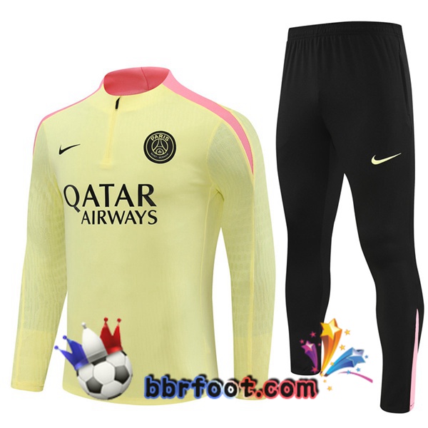 Survetement Foot Paris PSG Jaune 2024/2025