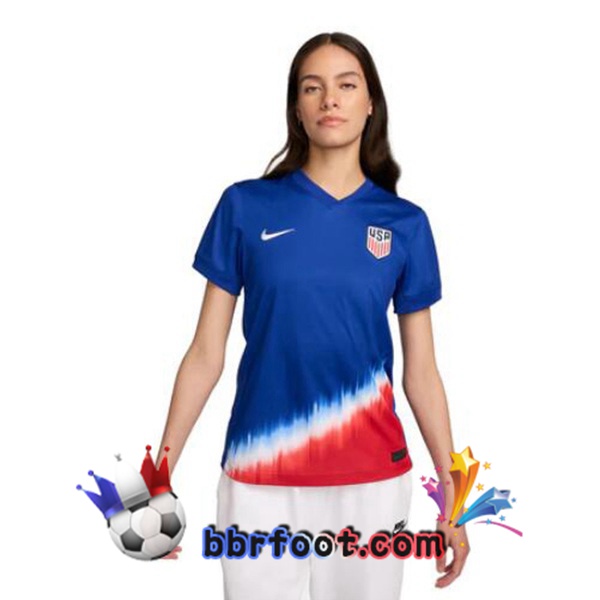 Maillots Equipe De Etats-Unis Femme Exterieur Bleu 2024/2025