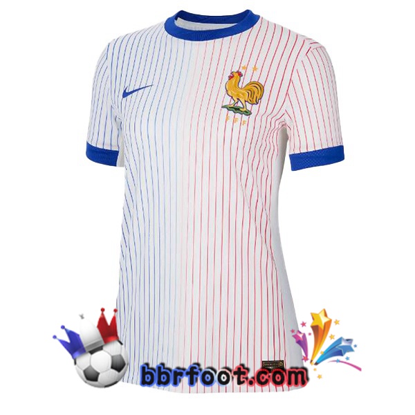 Maillots Equipe De France Femme Exterieur Blanc 2024/2025