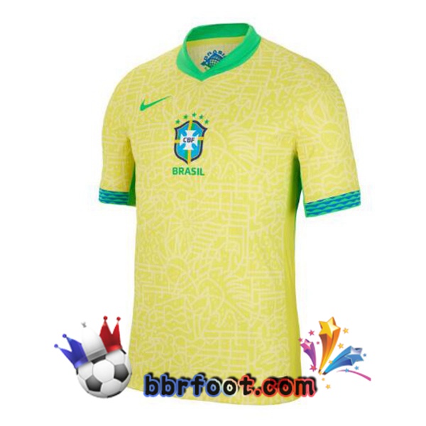 Maillots Equipe De Bresil Domicile Jaune 2024/2025