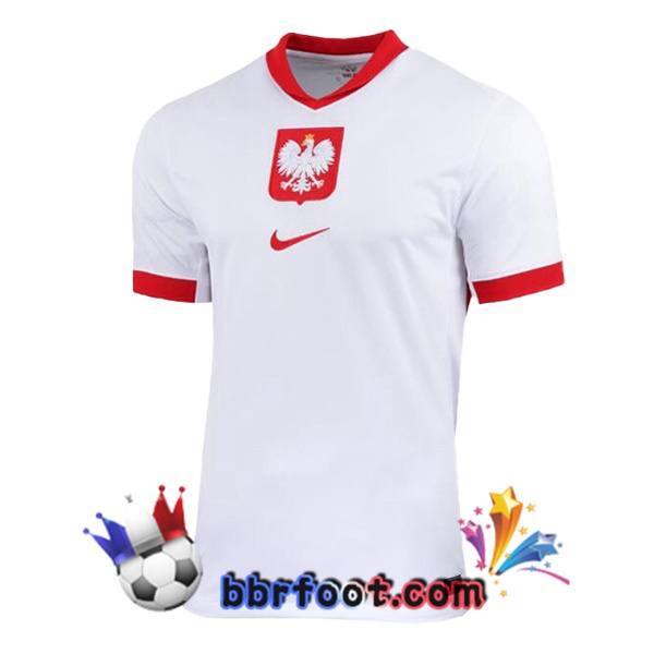 Maillots Equipe De Pologne Domicile Blanc 2024/2025