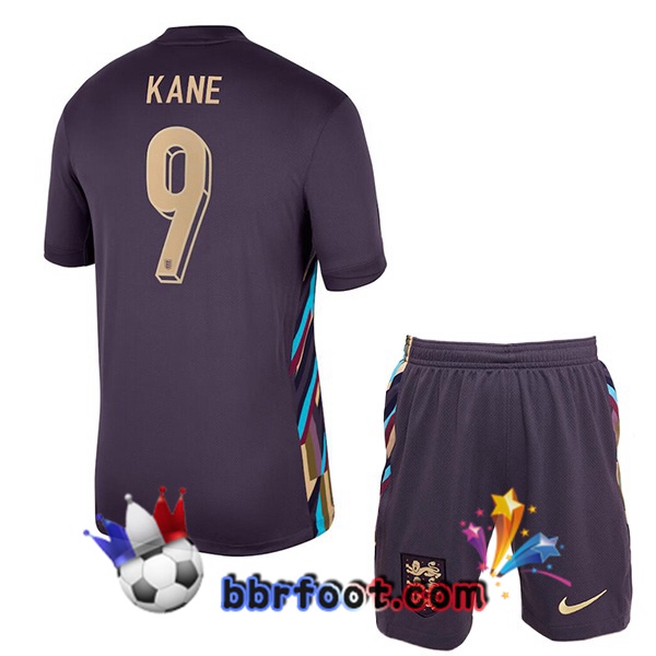 Maillots Equipe De Angleterre (Kane 9) Enfant Exterieur Pourpre 2024/2025