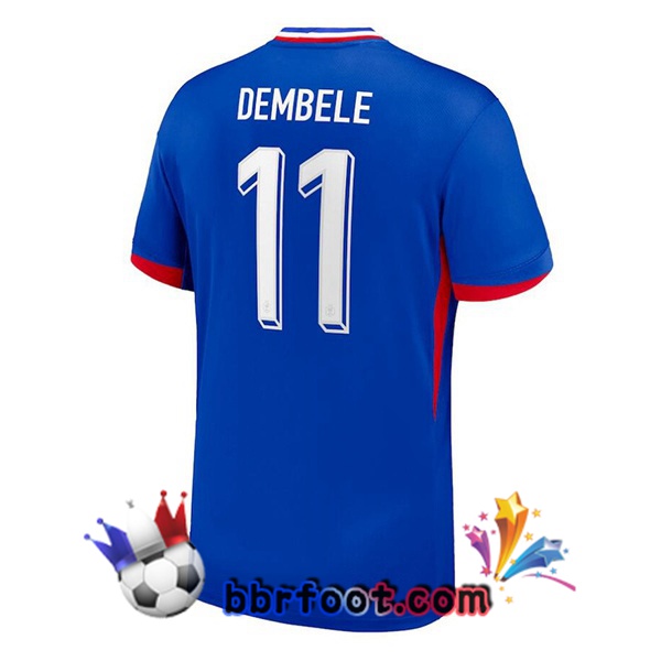 Maillots Equipe De France (DEMBELE 11) Domicile Bleu 2024/2025