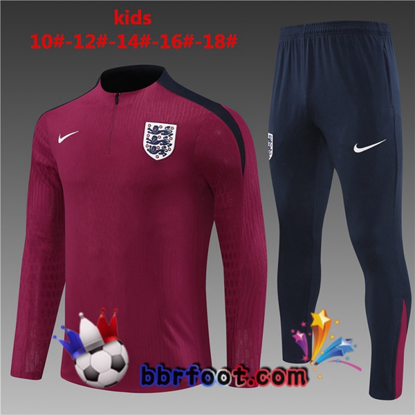 Survetement Foot Angleterre Enfant Rouge 2024/2025