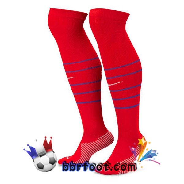 Chaussettes Foot France Domicile Rouge 2024/2025