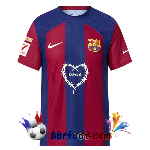 Maillot Foot FC Barcelone Karol G Édition Spéciale Bleu Rouge 2023/2024