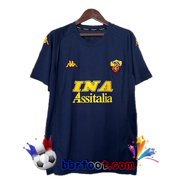Maillot Foot AS Roma Retro Third Bleu Royal 2000-2001