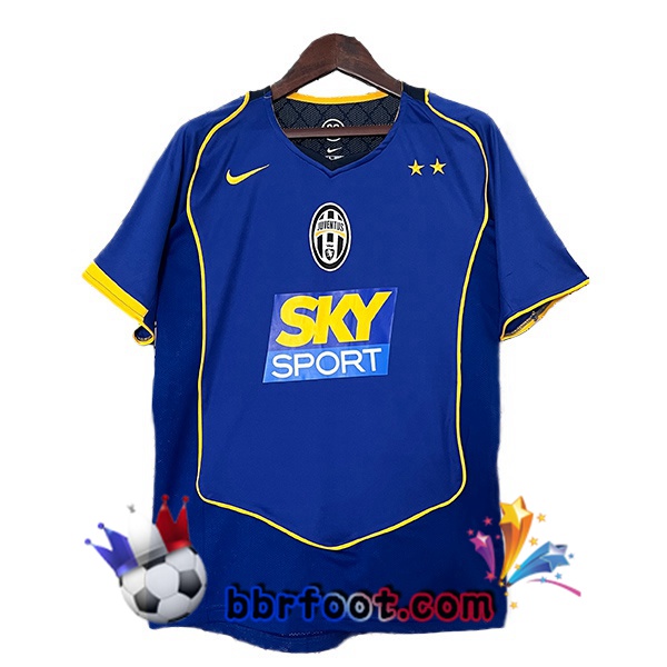 Maillot Foot Juventus Retro Exterieur Bleu 2004-2005