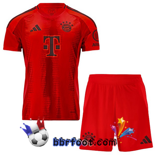 Maillot Foot Bayern Munich Enfant Domicile Rouge 2024/2025