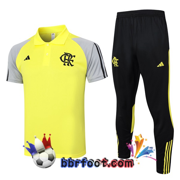 Polo Foot Flamengo + Pantalon Jaune 2024/2025