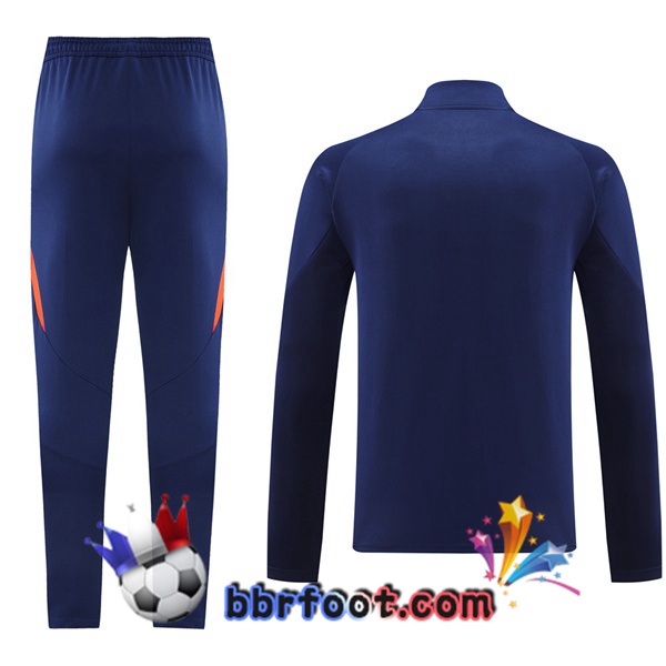 Survetement Foot - Veste Espagne Bleu Royal 2024/2025