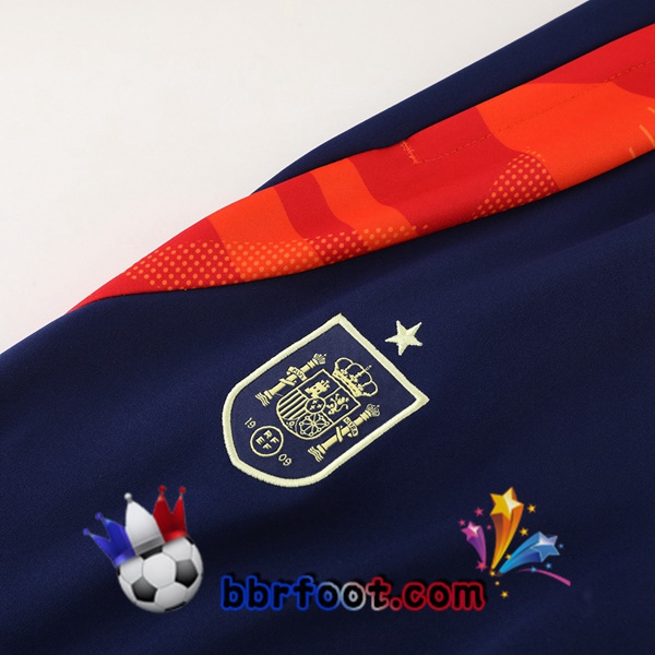 Survetement Foot - Veste Espagne Bleu Royal 2024/2025