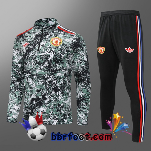 Survetement Foot Manchester United Enfant Vert 2024/2025