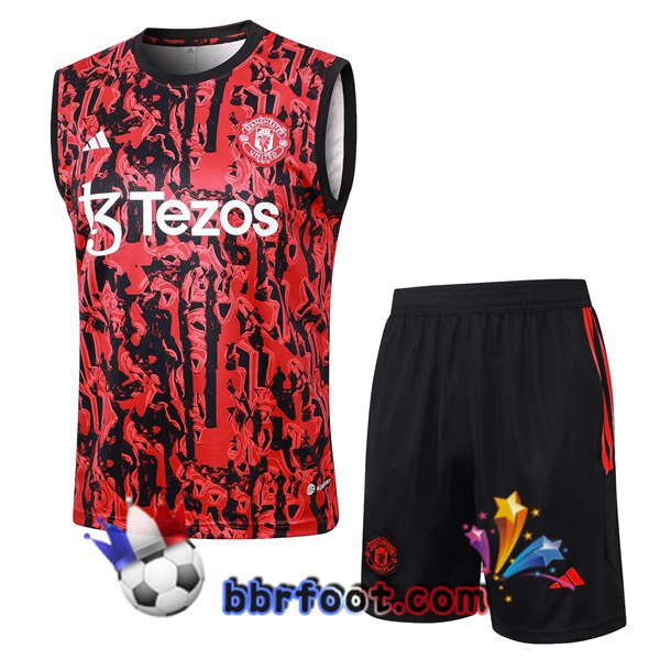 Gilet Foot Manchester United + Shorts Rouge 2024/2025