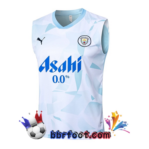 Gilet Foot Manchester City Bleu Blanc 2024/2025