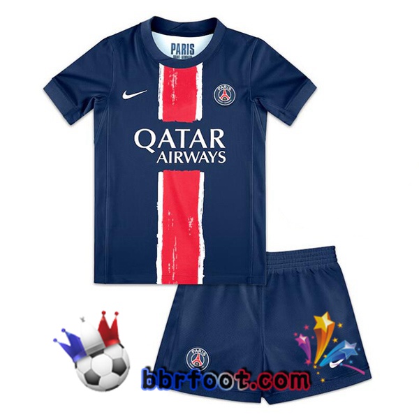 Maillot Foot Paris PSG Enfant Domicile Bleu Royal 2024/2025