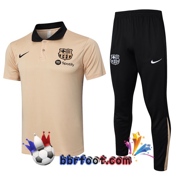 Polo Foot FC Barcelone + Pantalon Jaune 2024/2025