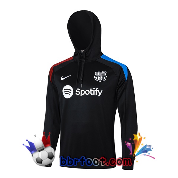 Sweat A Capuche FC Barcelone Noir 2024/2025