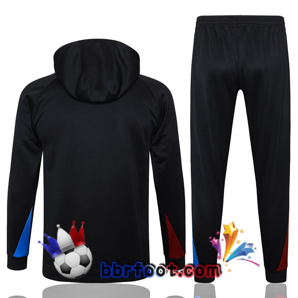 Survetement Foot - Sweat A Capuche FC Barcelone Noir 2024/2025