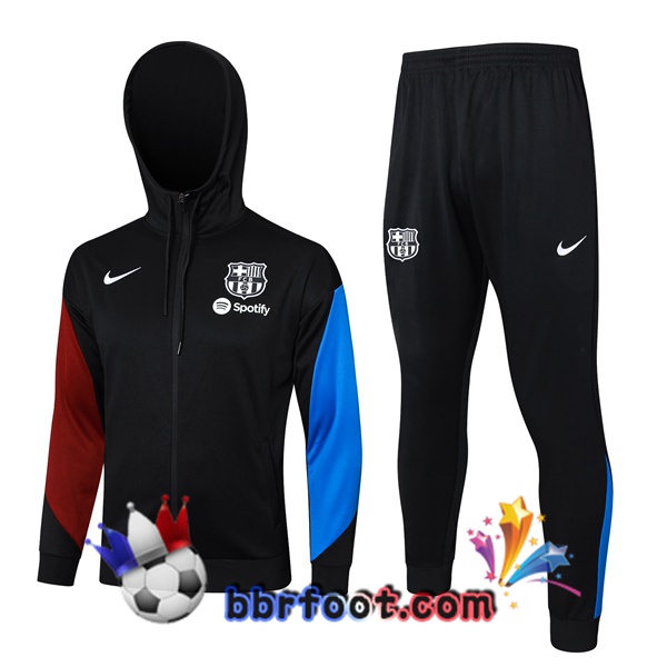 Survetement Foot - Coupe Vent FC Barcelone Noir 2024/2025