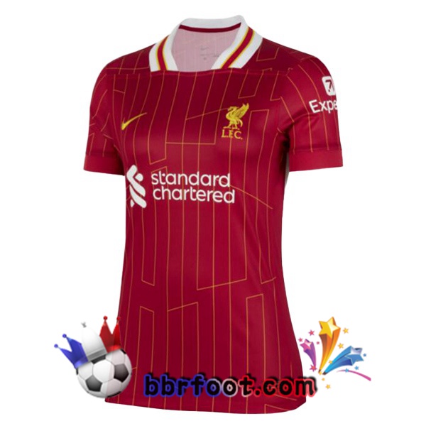 Maillot Foot FC Liverpool Femme Domicile Rouge 2024/2025 Maillot Foot FC Liverpool Femme Domicile Rouge 2024/2025