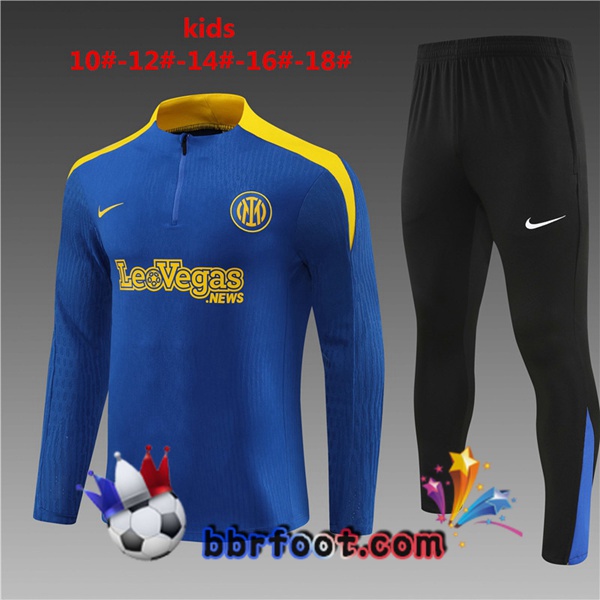 Survetement Foot Inter Milan Enfant Bleu 2024/2025