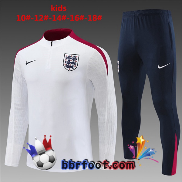 Survetement Foot Angleterre Enfant Blanc 2024/2025