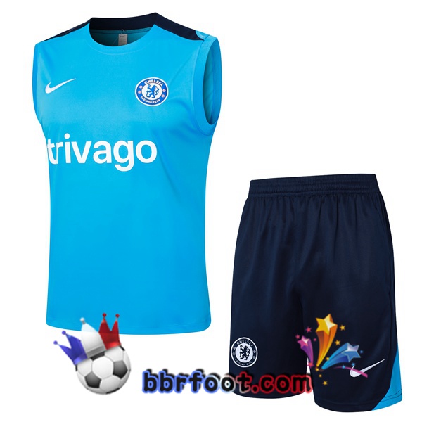 Gilet Foot FC Chelsea + Shorts Bleu 2024/2025